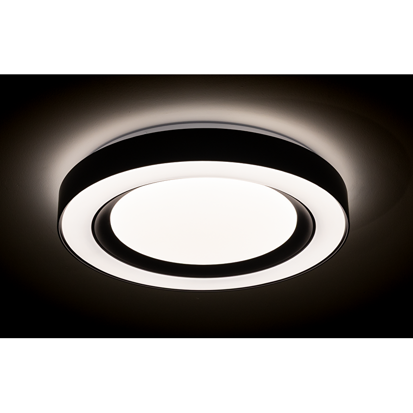 LED димираща ССТ плафониера с дистанционно управление, черен, max.72W, 3000K-6000К, 220-240V AC, кръг, IP20 / SPL4L72RCB