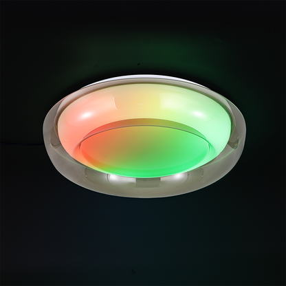 LED димираща ССТ+RGB плафониера с дистанционно управление, опушен кварц, 28W+5W, 3000K-6000К, 220-240V AC, кръг, IP20 / SPL5LVDRC