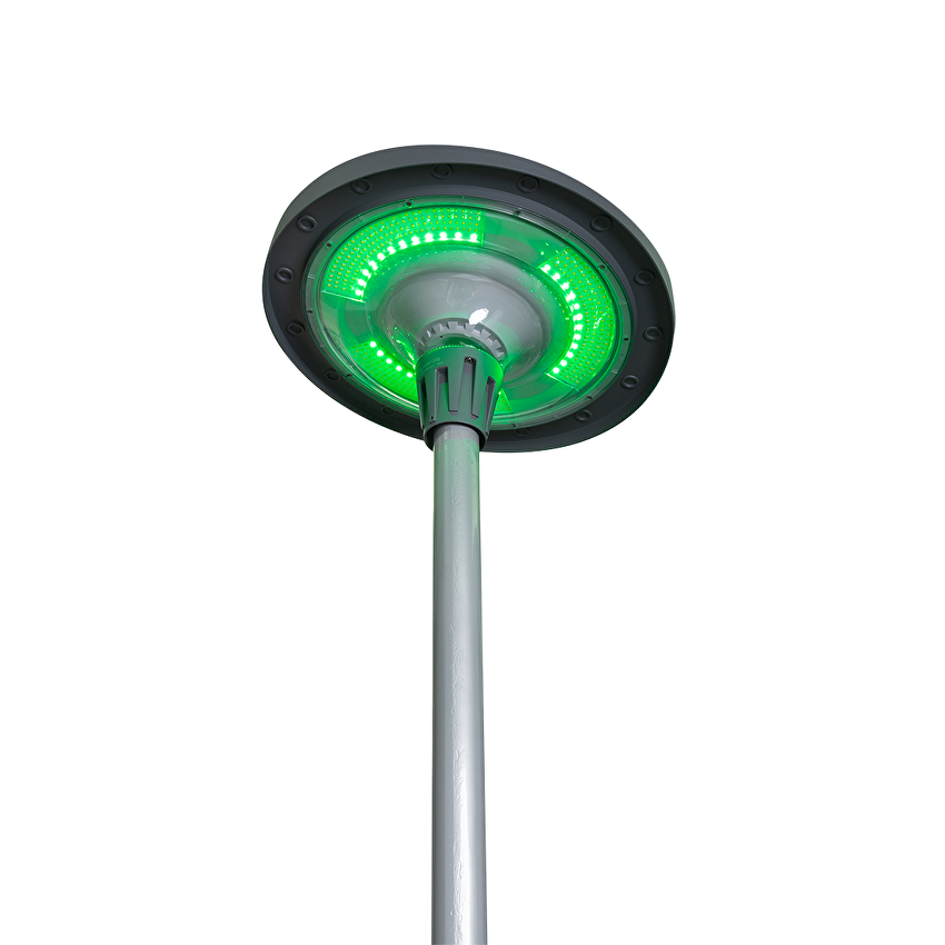 Соларна LED лампа с дистанционно и Bluetooth управление, 20W max., 3500K/6500K/RGB, ∅78, 140°, IP65 / SGL20RC
