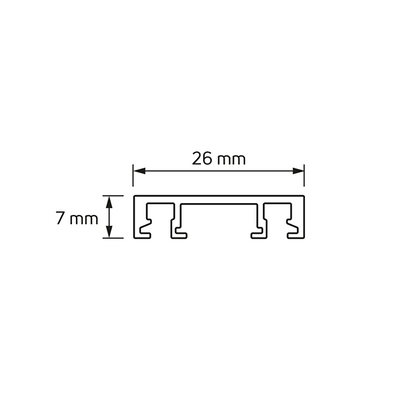 Slim релса за открит монтаж 2 m, 48V DC / LMST10R2