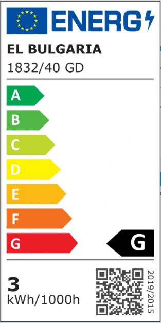 Кристален плафон, злато, 4x40w+led rgb, 1832/40 gd