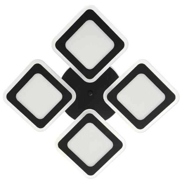 Плафон Cole със смарт управление, черен, led 136w, 3000-6000k, 2810BK/4T