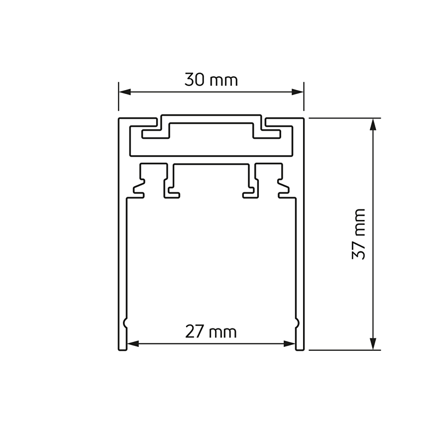 Дълбока релса за открит монтаж 3 m, 48V DC / LMST20R3