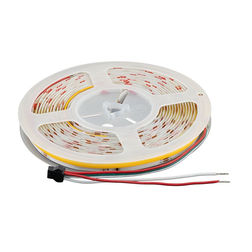 Дигитална "БЯГАЩА" LED лента едноцветна 11W/m, 4000K, IC WS2811, 24V DC, 10 pixels/m, COB, 5m, IP20 / LCDG420NW