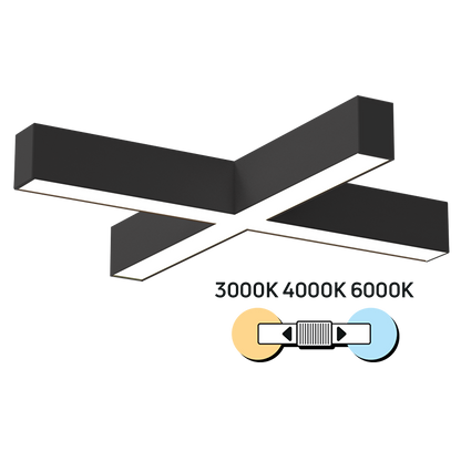 LED X-освeтително тяло CCT, черно, 40W / LOLFCX40CCT
