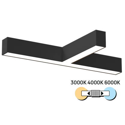 LED T-освeтително тяло CCT, черно, 30W / LOLFCT30CCT