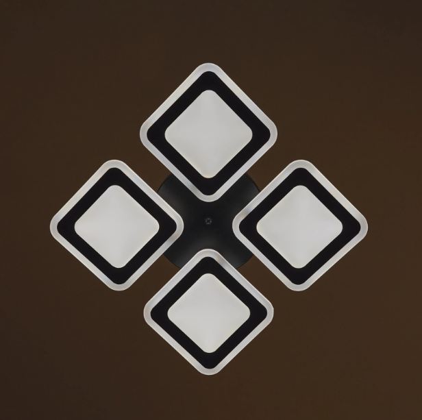 Плафон Cole със смарт управление, черен, led 136w, 3000-6000k, 2810BK/4T