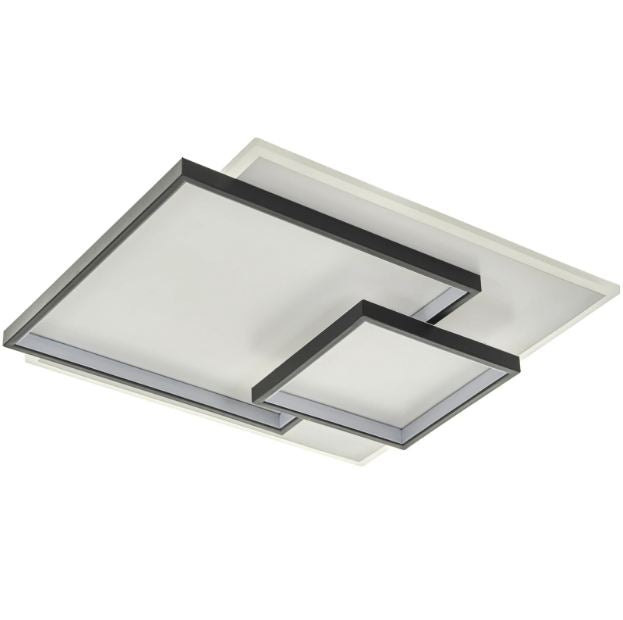 Плафон със смарт управление Slots, бял, led 87w, 6211lm, 3000-6000k, 4026 bk