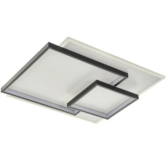 Плафон със смарт управление Slots, бял, led 87w, 6211lm, 3000-6000k, 4026 bk