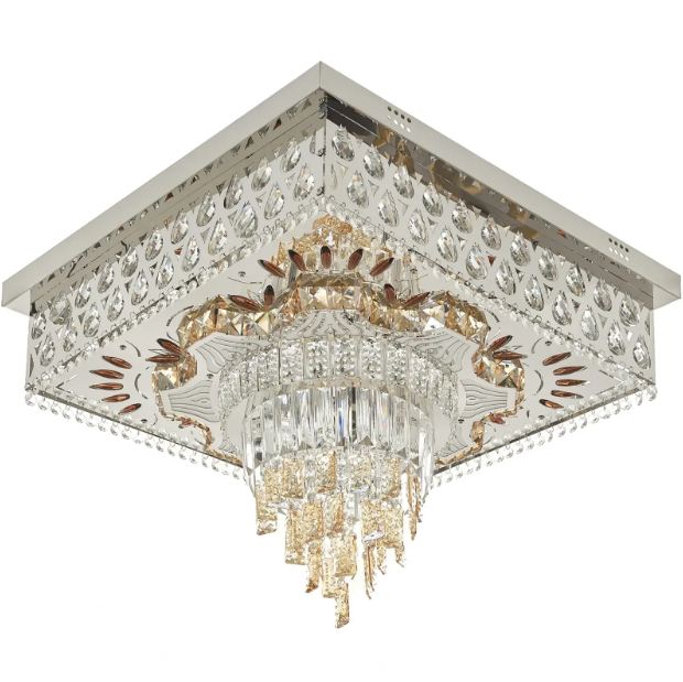 Плафониера Dubai, хром, led 52w, 3000-6000k+RGB, 4057/600