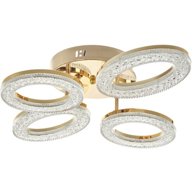 Плафон Elsa със смарт управление, златен, led 88w, 3000-6000k, 2808GD/4TB