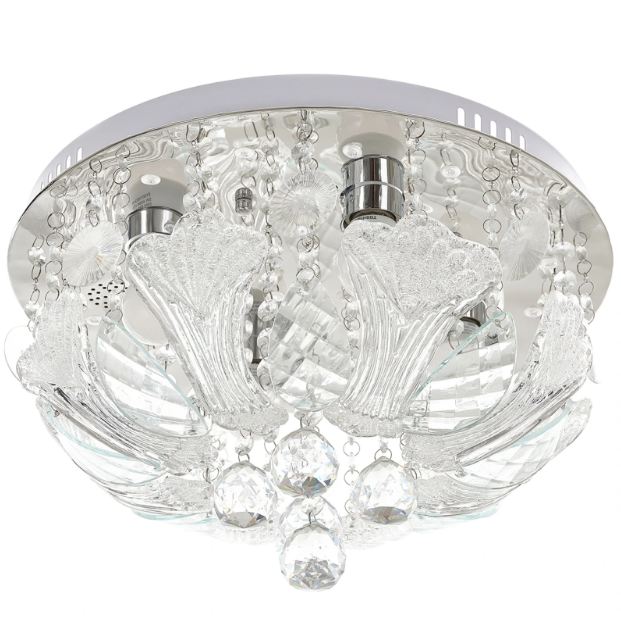 Плафон Natali, хром, led RGB 9w+4xe27, 3078/40 ch