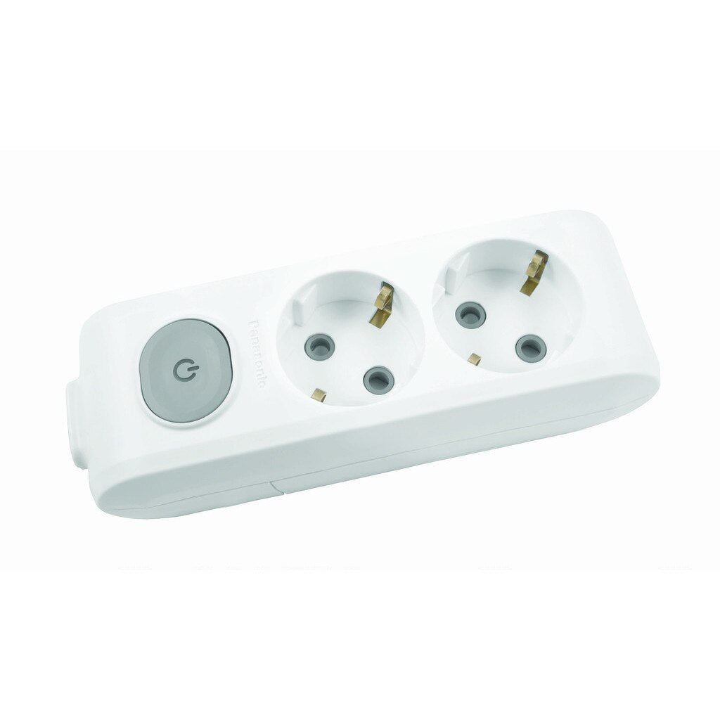 Разклонител Панасоник двойка без кабел+ключ бял WLTA0420-2WH