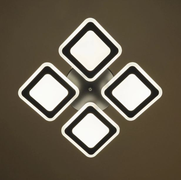 Плафон Cole със смарт управление, черен, led 136w, 3000-6000k, 2810BK/4T