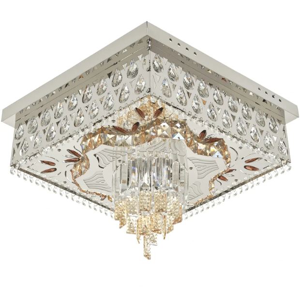 Плафониера Dubai, хром, led 36w, 3000-6000k+RGB, 4057/500