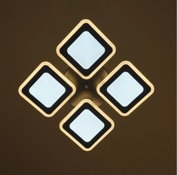 Плафон Cole със смарт управление, черен, led 136w, 3000-6000k, 2810BK/4T