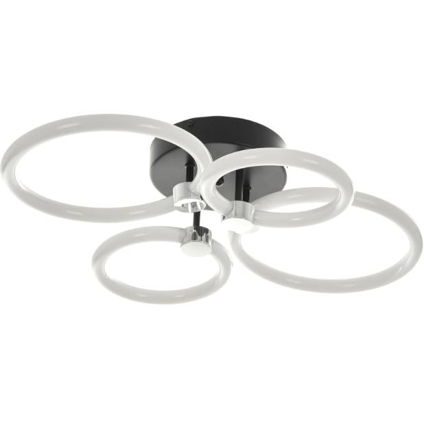 Плафон Levi със смарт управление, черен, led 68w, 3000-6000k, 2813BK/4T