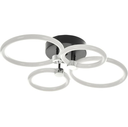 Плафон Levi със смарт управление, черен, led 68w, 3000-6000k, 2813BK/4T