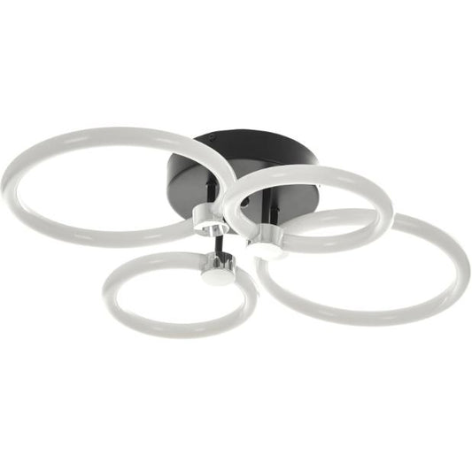 Плафон Levi със смарт управление, черен, led 68w, 3000-6000k, 2813BK/4T