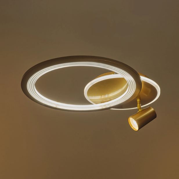 Плафон Cassiopeia със смарт управление, златен, led 69w, 6900lm, 3000-6000k, 2815GD/1+1