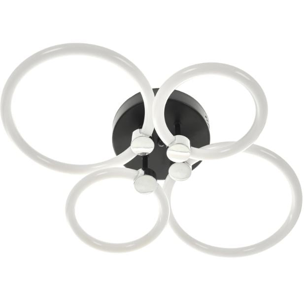 Плафон Levi със смарт управление, черен, led 68w, 3000-6000k, 2813BK/4T