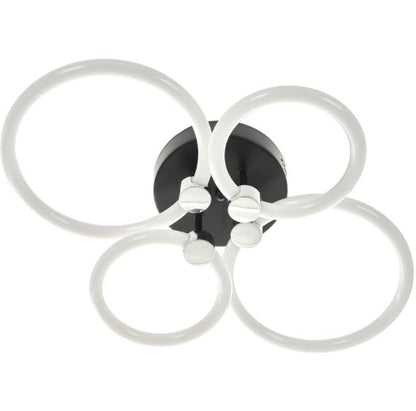 Плафон Levi със смарт управление, черен, led 68w, 3000-6000k, 2813BK/4T