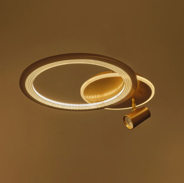 Плафон Cassiopeia със смарт управление, златен, led 69w, 6900lm, 3000-6000k, 2815GD/1+1