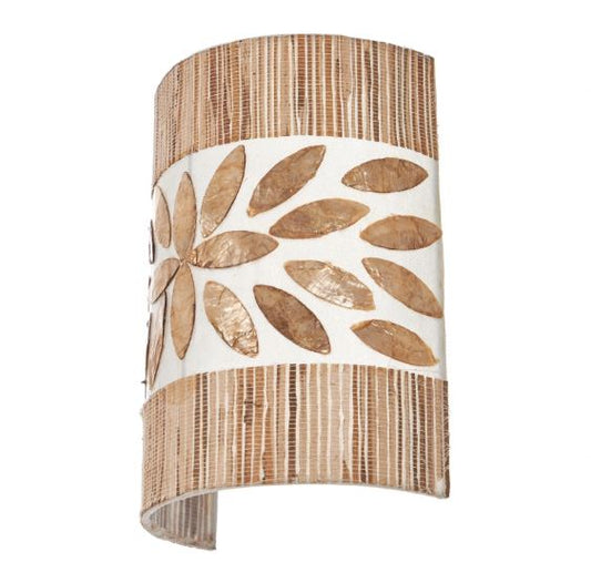 Аплик от седеф и дърво, златист, 1x40w, eli 36/1w gd