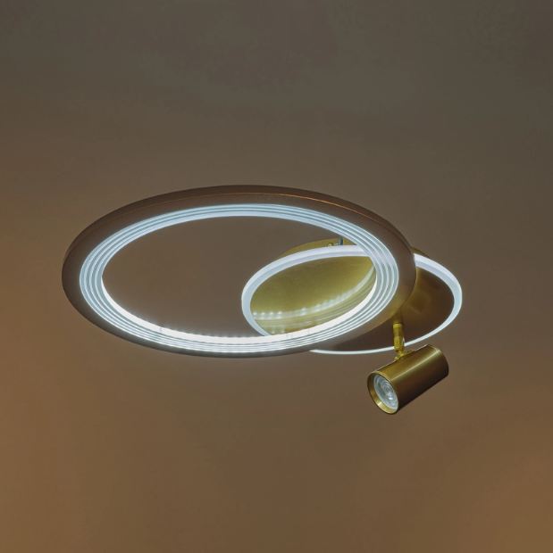 Плафон Cassiopeia със смарт управление, златен, led 69w, 6900lm, 3000-6000k, 2815GD/1+1