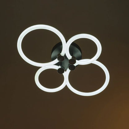 Плафон Levi със смарт управление, черен, led 68w, 3000-6000k, 2813BK/4T