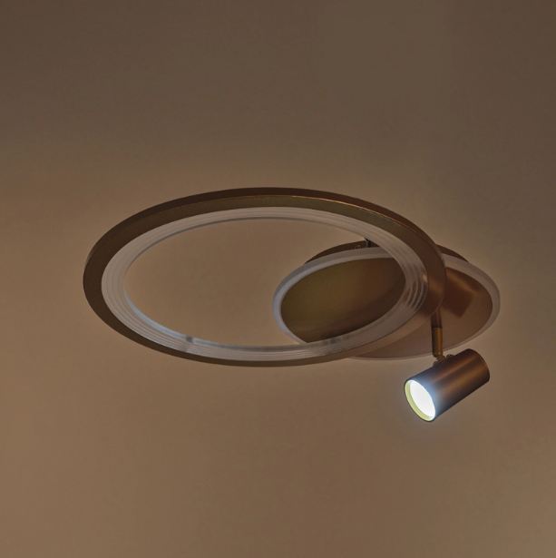 Плафон Cassiopeia със смарт управление, златен, led 69w, 6900lm, 3000-6000k, 2815GD/1+1