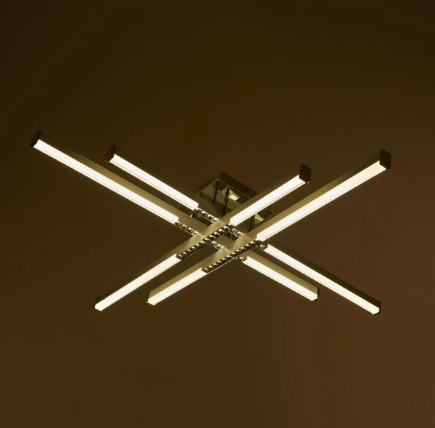 Плафон Scordia със смарт управление, хром, led 100w, 3000-6000k, 3054/4 CH