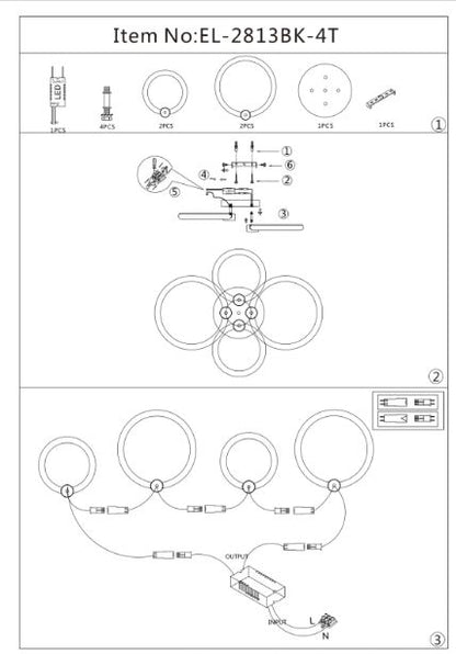 Плафон Levi със смарт управление, бял, led 68w, 3000-6000k, 2813WH/4T