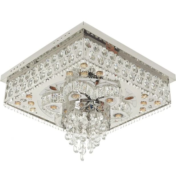 Плафониера Zara, хром, led 52w, 3000-6000k+RGB, 4059/600