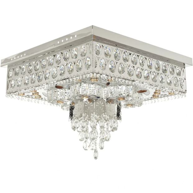 Плафониера Zara, хром, led 52w, 3000-6000k+RGB, 4059/600