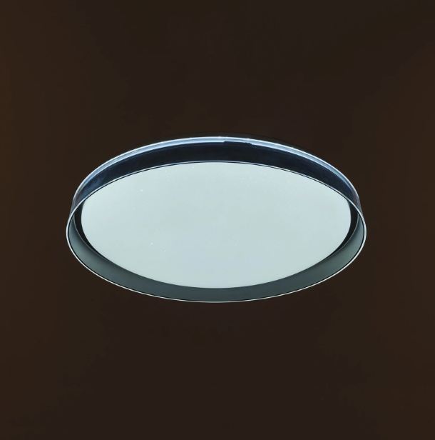 Плафон със смарт управление Ariel, черен, led 96w, 3000-6000k, 2887T/450 BK