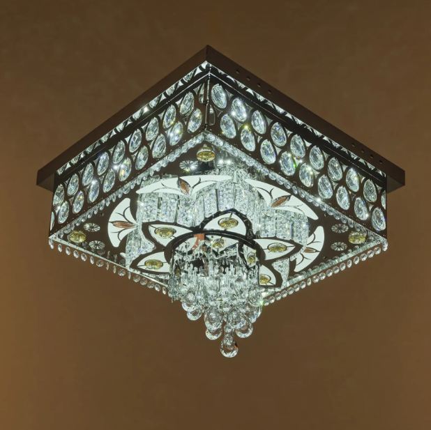 Плафониера Zara, хром, led 36w, 3000-6000k+RGB, 4059/500