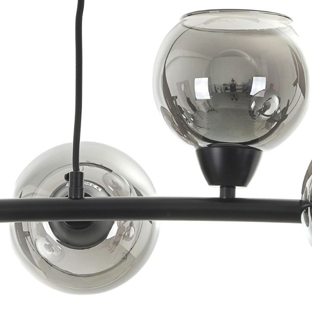 Полилей Bellhoop, черен, 7xE27, 3034/7