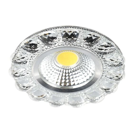 Луна за вграждане Dance, хром, led 3w 4000k + 3w RGB, 2640