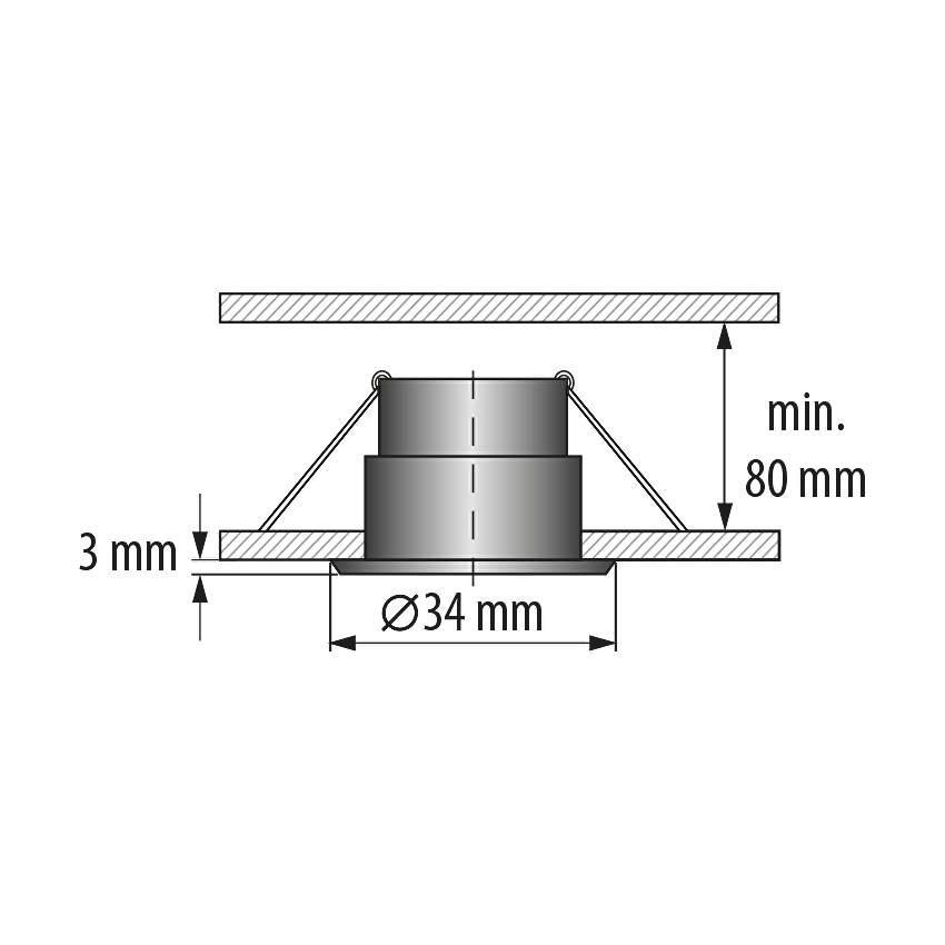 Тяло за вграждане, стационарно, сатиниран никел, G4, IP20 / LVSZNRG4SN