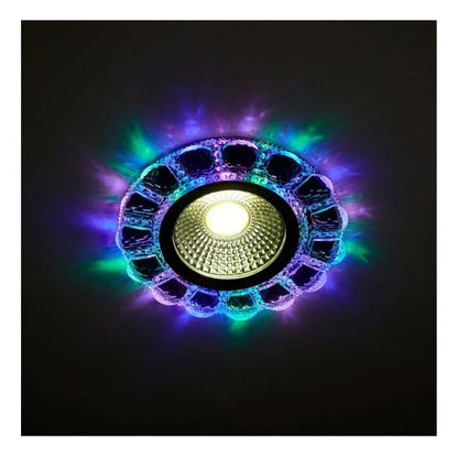 Луна за вграждане Dance, хром, led 3w 4000k + 3w RGB, 2640