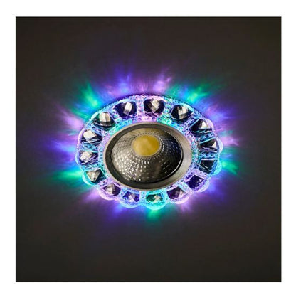 Луна за вграждане Dance, хром, led 3w 4000k + 3w RGB, 2640