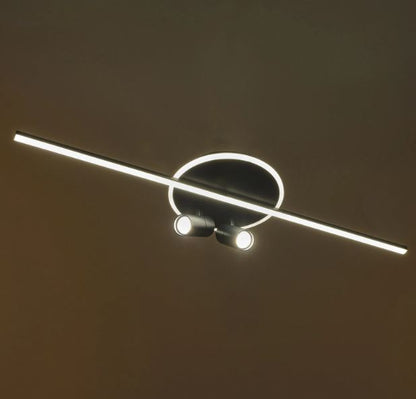 Плафон със смарт управление Evora, черен, led 46w, 3590lm, 3000-6000k, 4011 bk