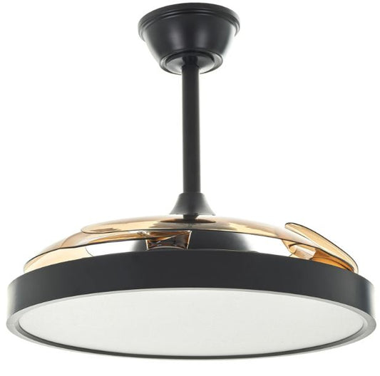 Полилей с вентилатор Twist, черен, led 96w, 3000k-6500k, 9600Lm, 3024 bk
