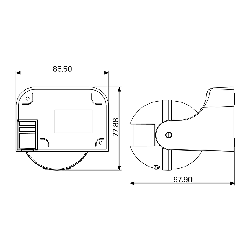 Сензор за движение за външен монтаж, черен / SDVMBL