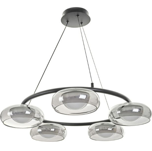 Полилей със смарт управление Novice, черен, led 88W, 4767lm, 3000-6000k, 4019/5p bk