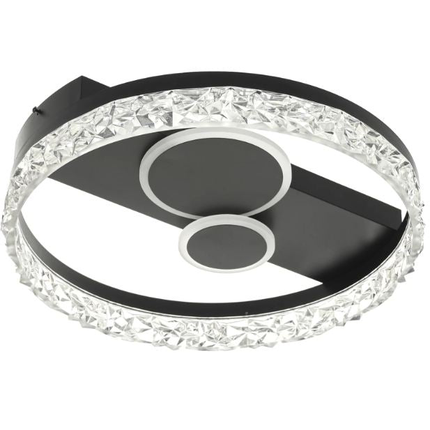 Плафон Glyndon със смарт управление, черен, led 82w, 3000-6000k, 2812BK/50T