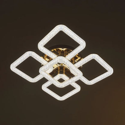 Плафон Estela със смарт управление, златен, led 160w, 3000-6000k, 3015GD/5T