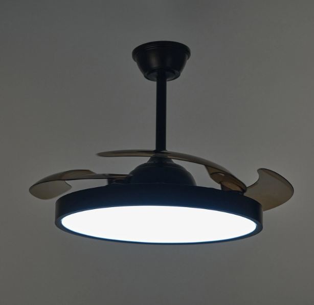 Полилей с вентилатор Twist, черен, led 96w, 3000k-6500k, 9600Lm, 3024 bk