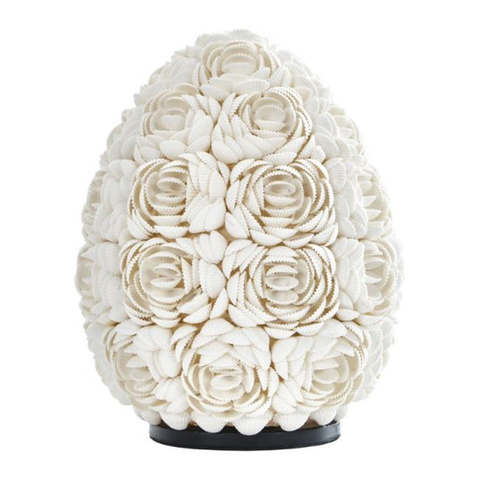 Настолна лампа от мидички, бяла, 1x40w, eli 23/eg